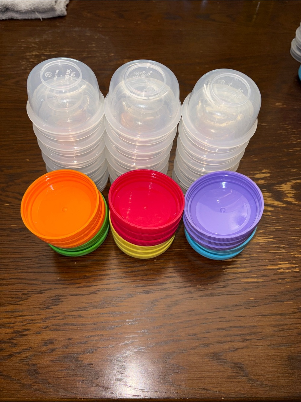 Assorted Color Plastic Snack Containers with Lids - Multipack
